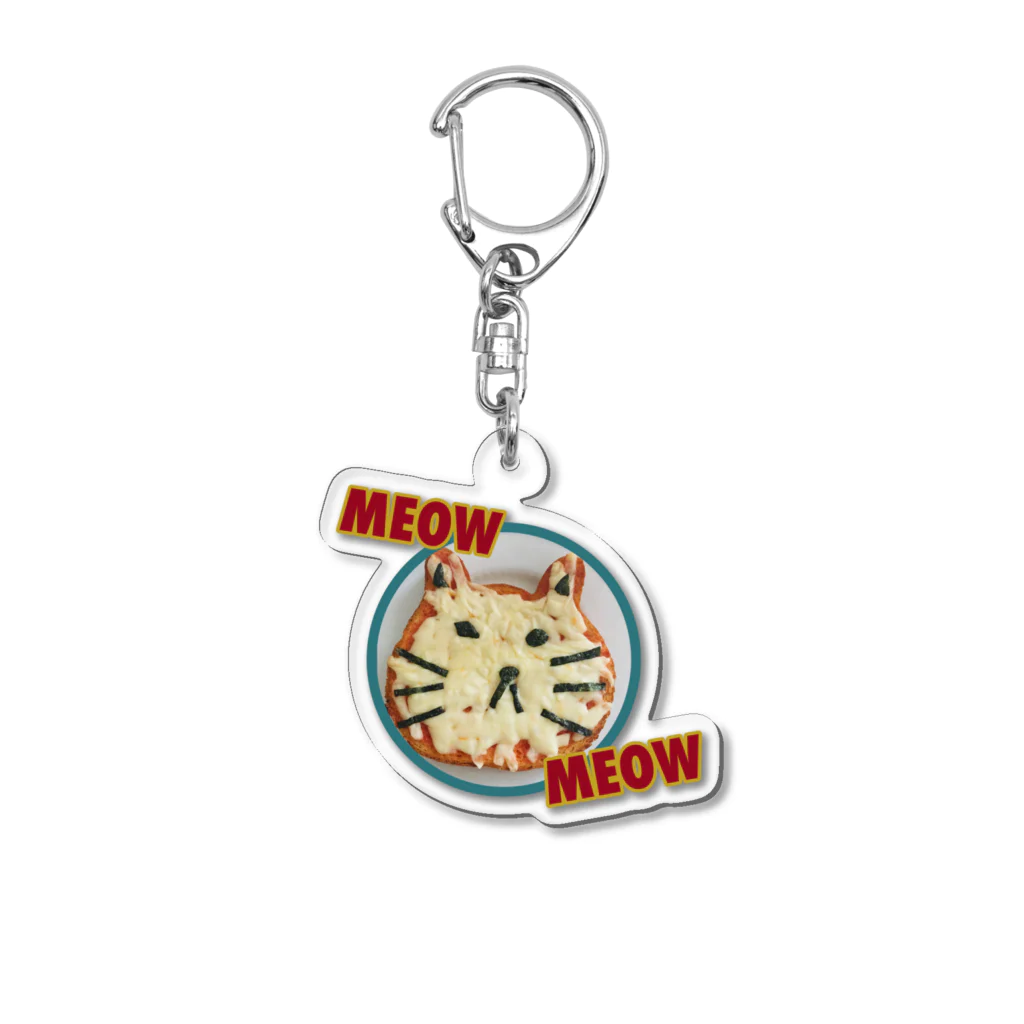 miomioのMEOW PIZZA Acrylic Key Chain