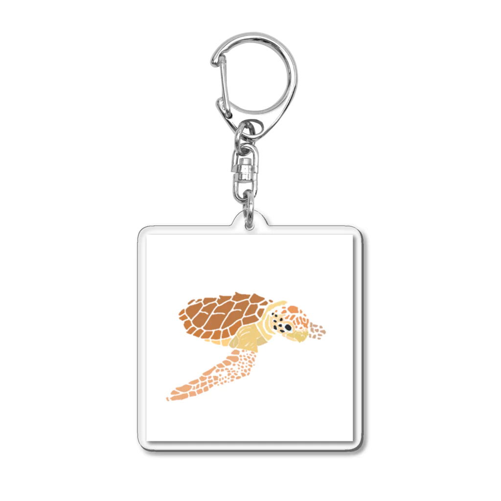 Aquarium Art_by Yamaのキーホルダー「アカウミガメ」 Acrylic Key Chain