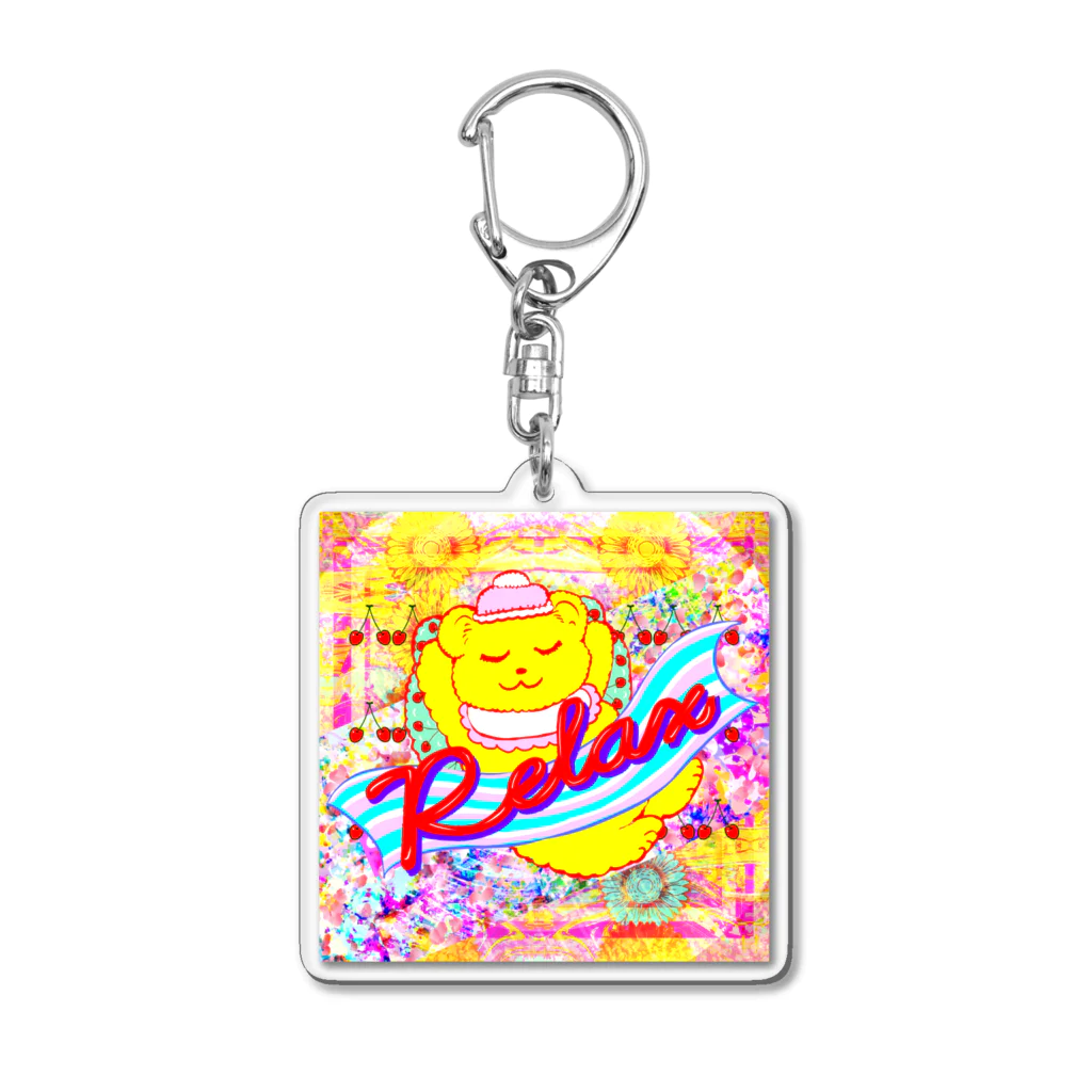 ✨🌈✨ユラクラカン🇯🇵 ✨🌈✨の🍒リラックスお昼寝ベアー🍒 Acrylic Key Chain