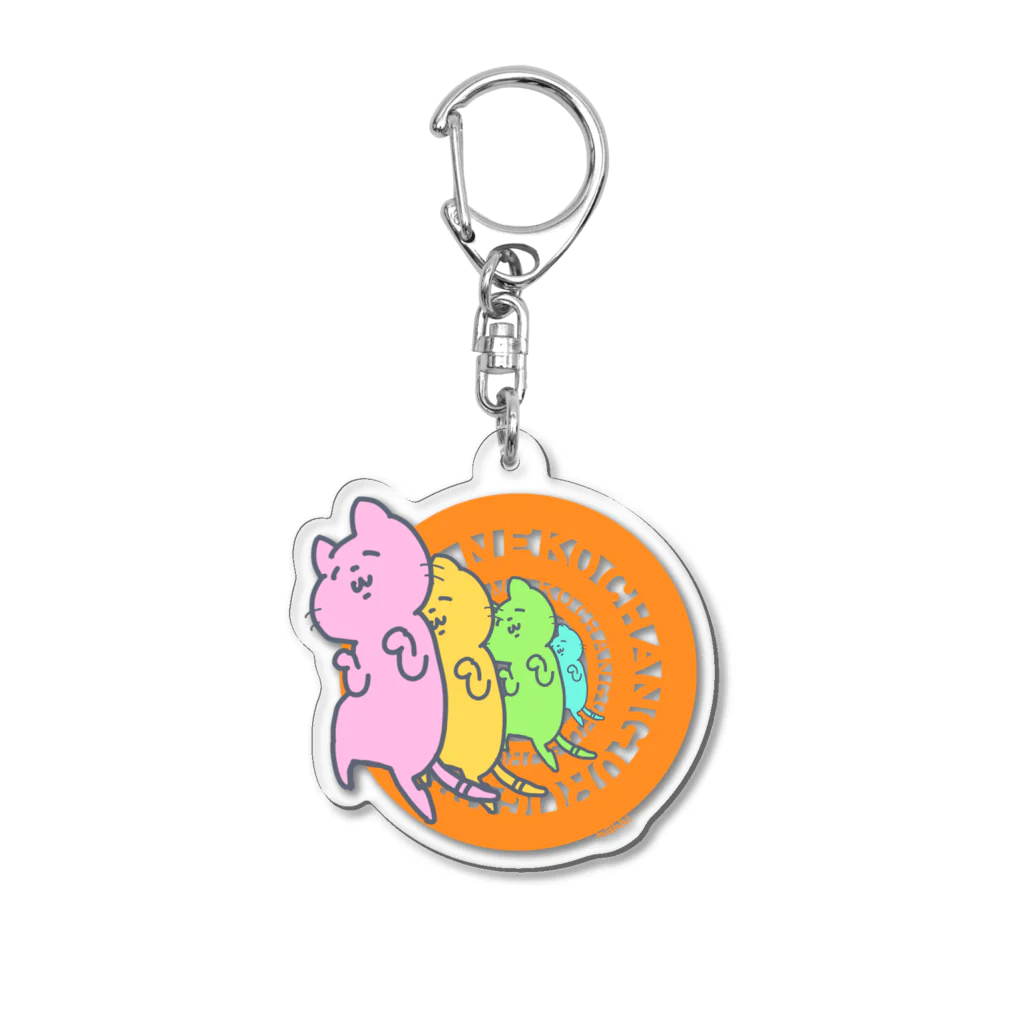 まめのき。のぐるぐる猫ちゃん Acrylic Key Chain