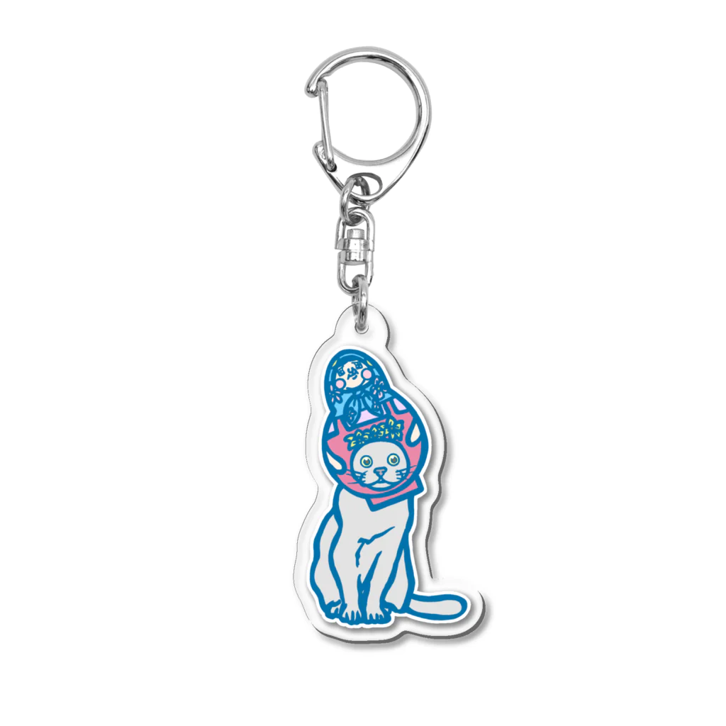 pipippuのマトリョーシカ猫 Acrylic Key Chain