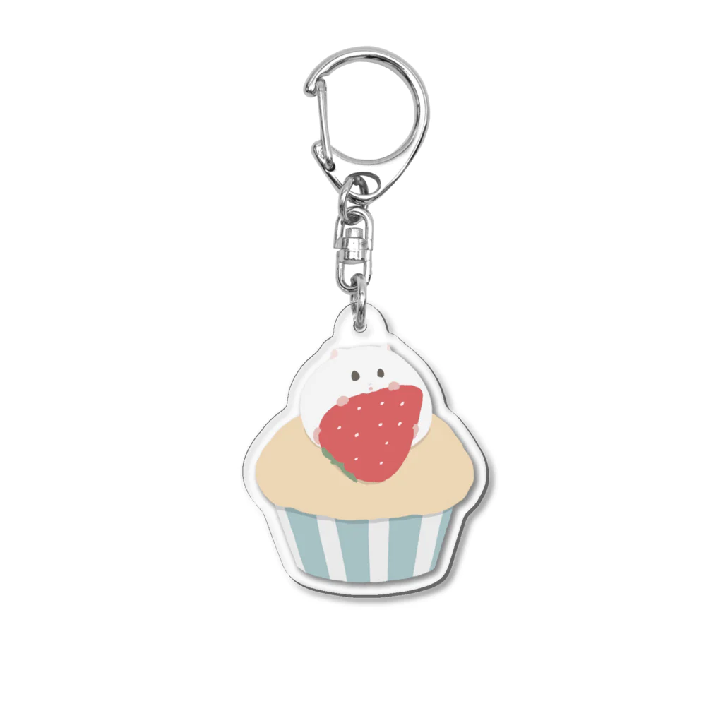 なてぃ子.  ハムスターのカップケーキハムスター Acrylic Key Chain