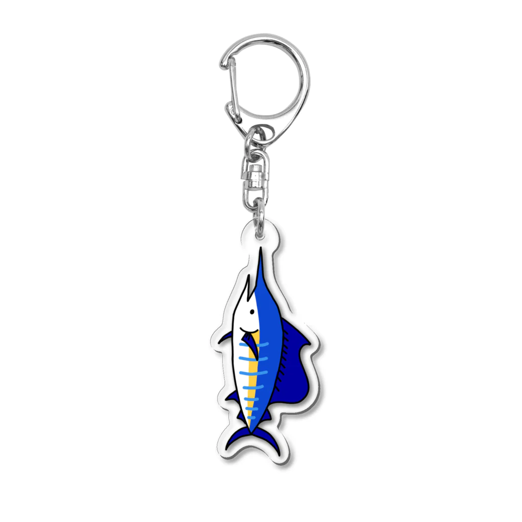 紫咲うにのかっこよくないばしょうかじき Acrylic Key Chain