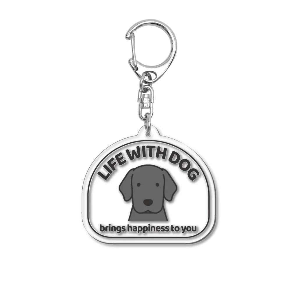 efrinmanの犬と共に(ラブ/ブラック)  Acrylic Key Chain