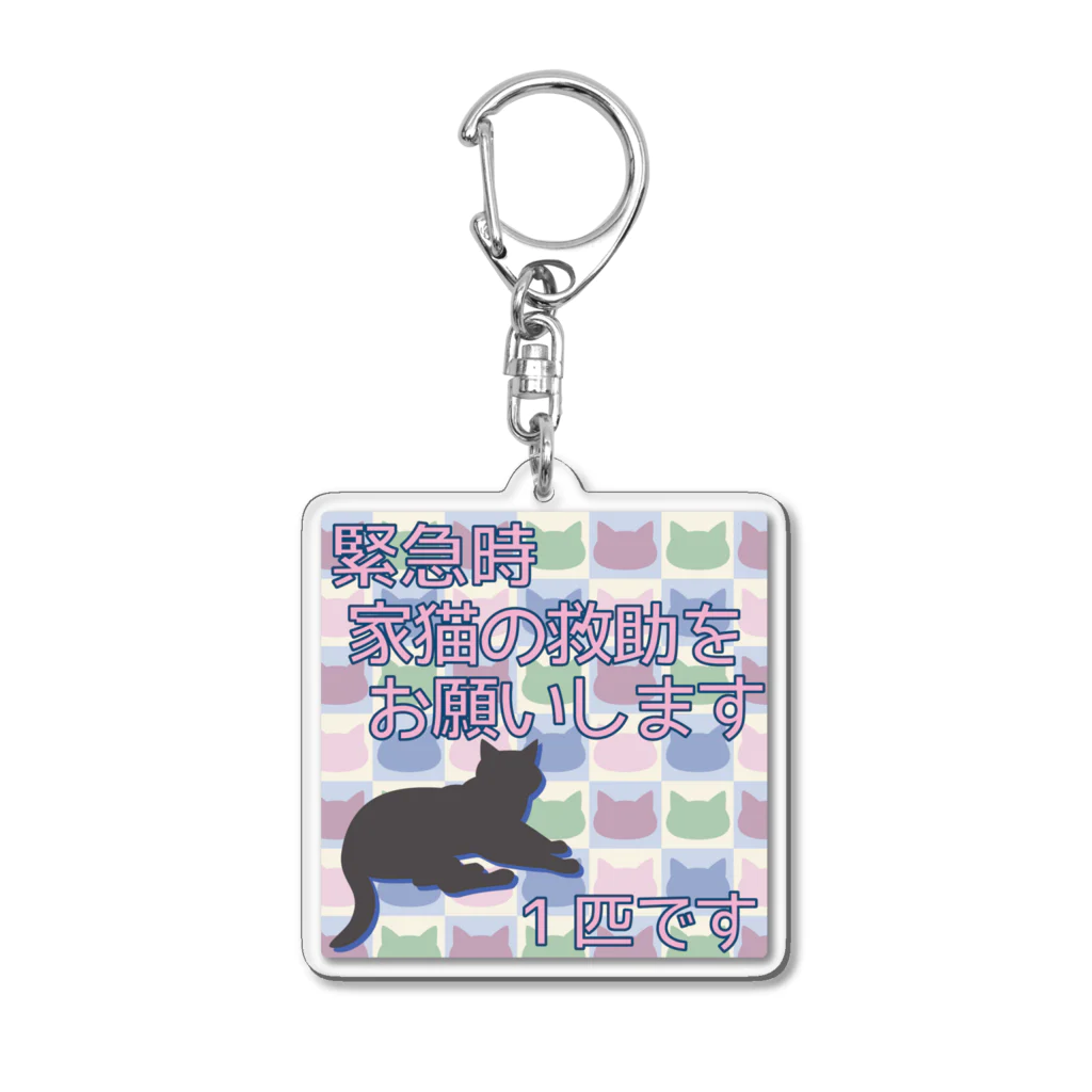 紅天本舗の猫救助願います＊1匹 Acrylic Key Chain