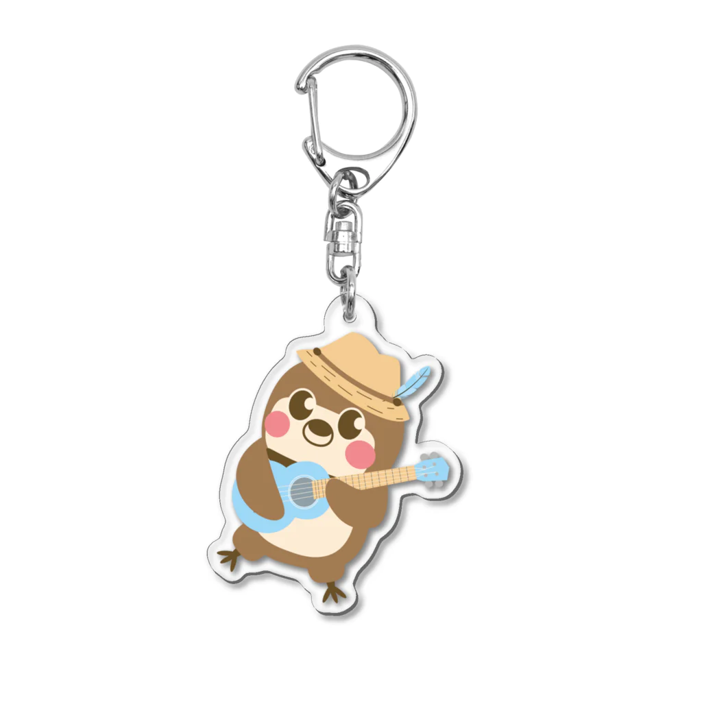 “すずめのおみせ” SUZURI店のウクレレだいちゃん Acrylic Key Chain