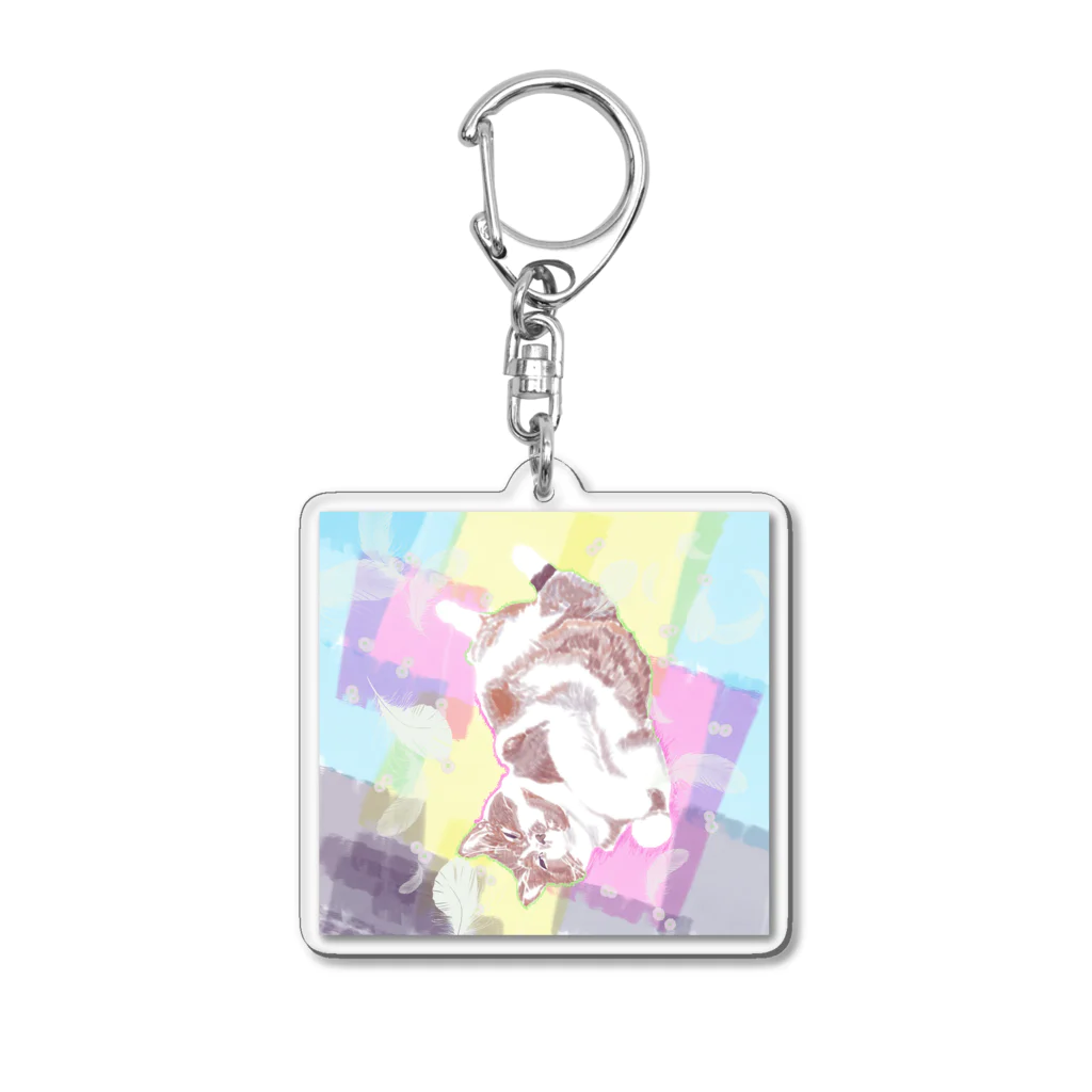 水木レナ＠カクヨム＠なろうのしあわせのスコちゃんｖ Acrylic Key Chain