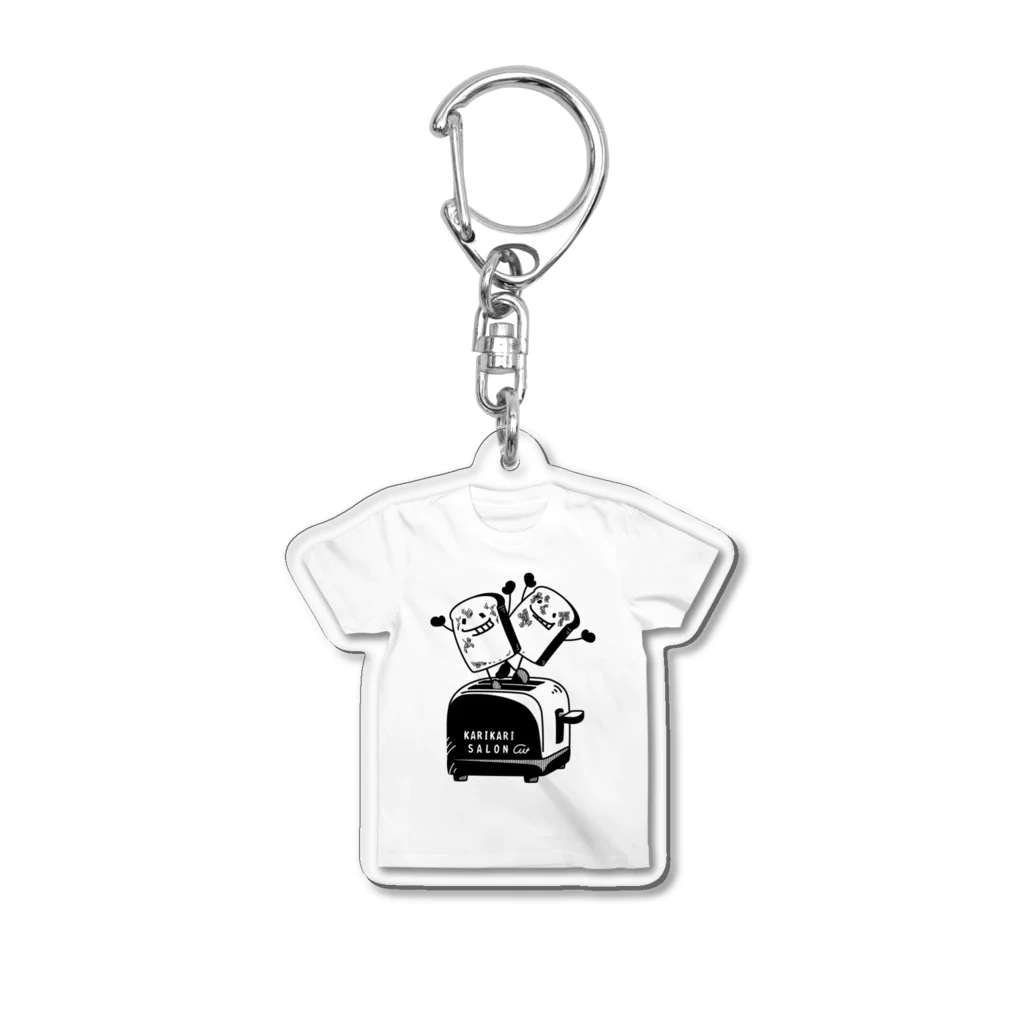 イラスト MONYAAT のカリカリで幸せな食パン*Ｔシャツ型 Acrylic Key Chain