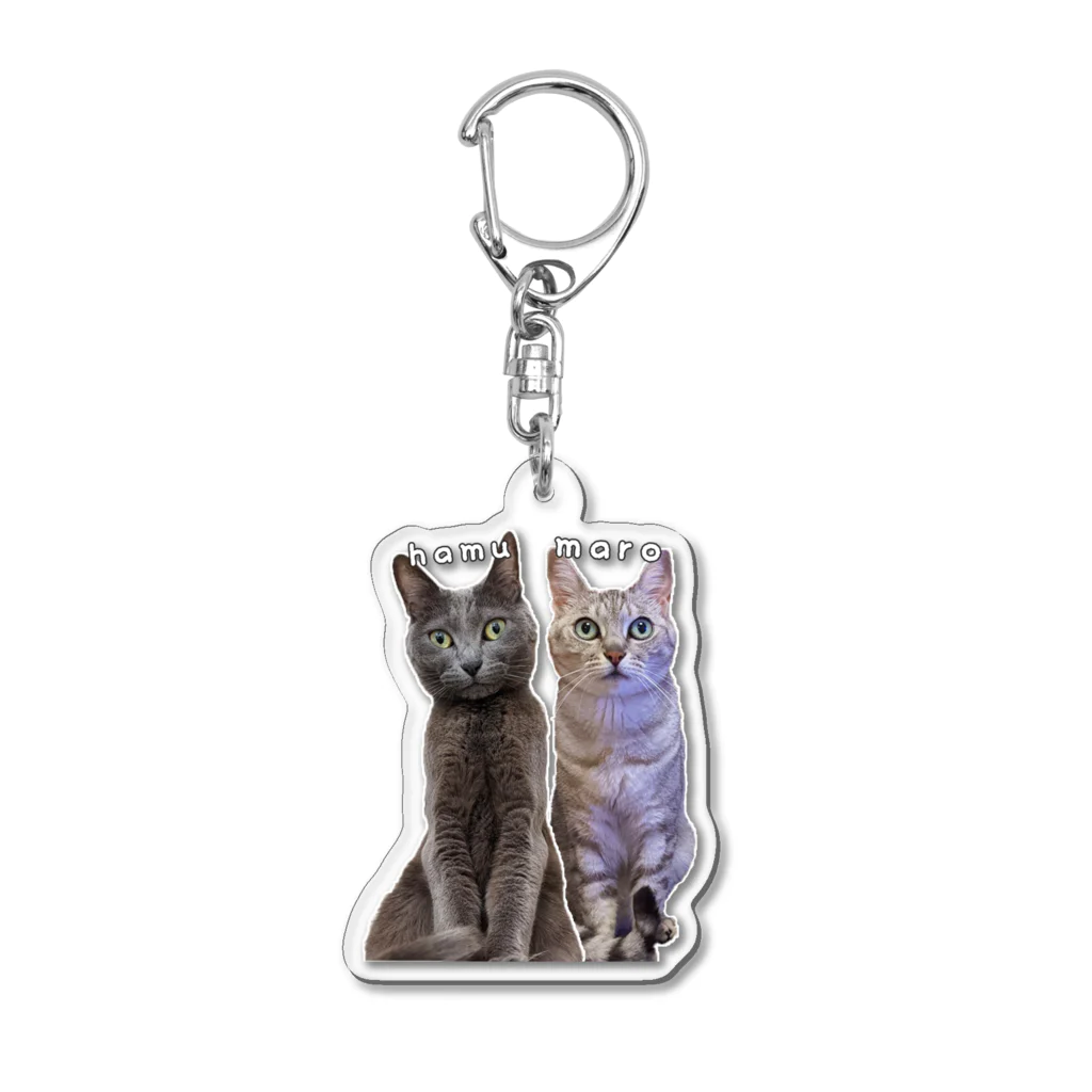 ねこほうチャンネル公式グッズのハムマロ姉妹キーホルダー Acrylic Key Chain