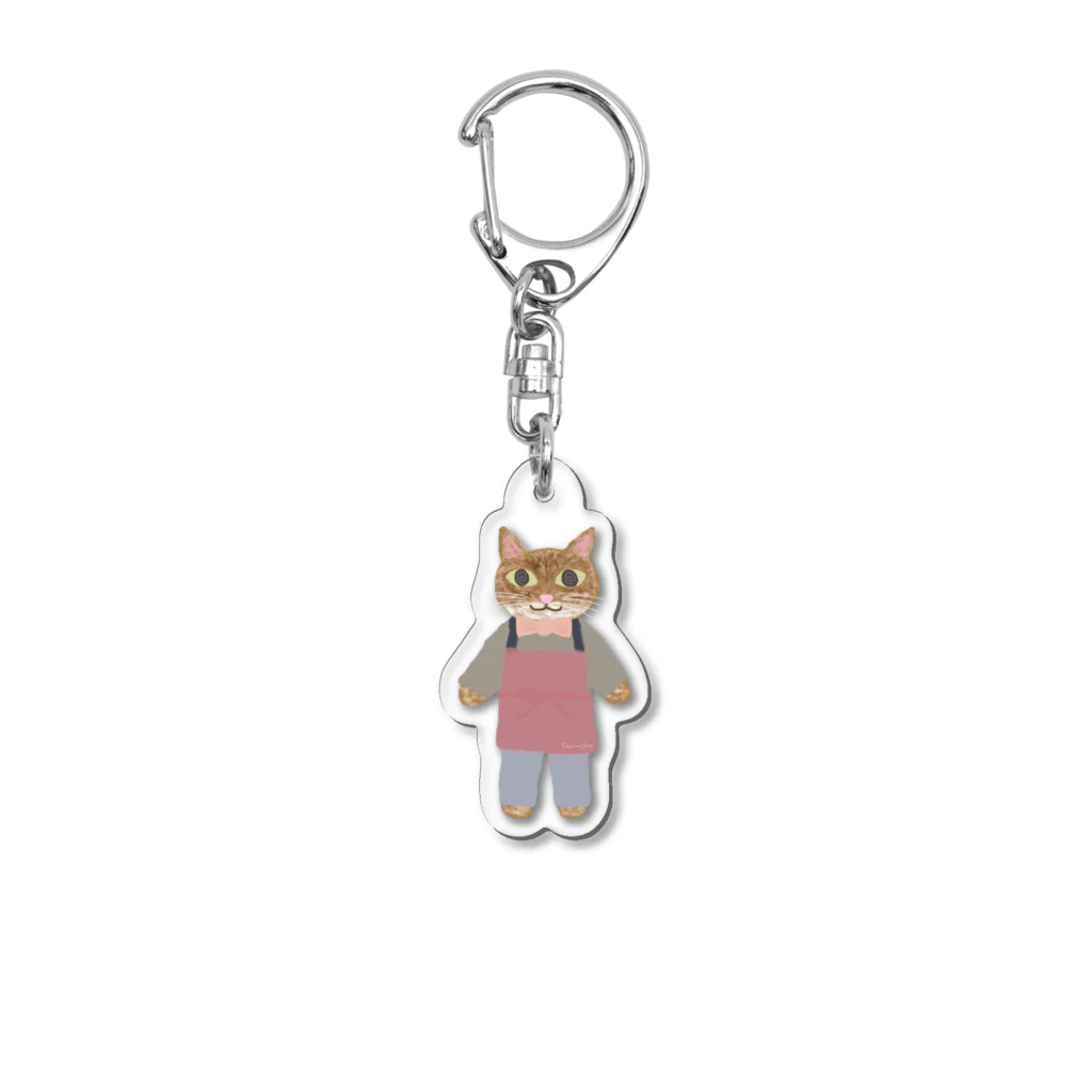 Peach and Jerryのちゃいろいねこちゃん Acrylic Key Chain