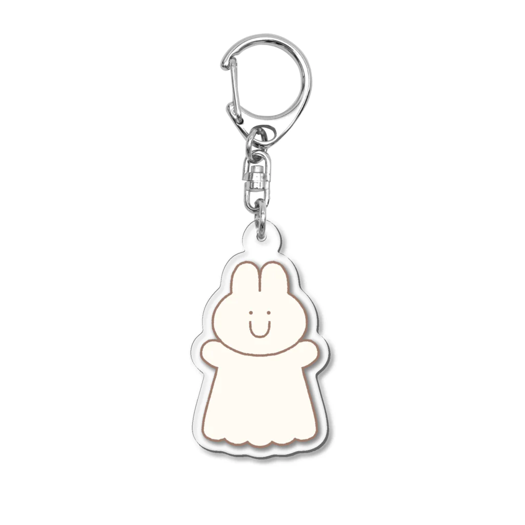 おばけの会議室のおばけのうさぎ　色付きアクキー Acrylic Key Chain