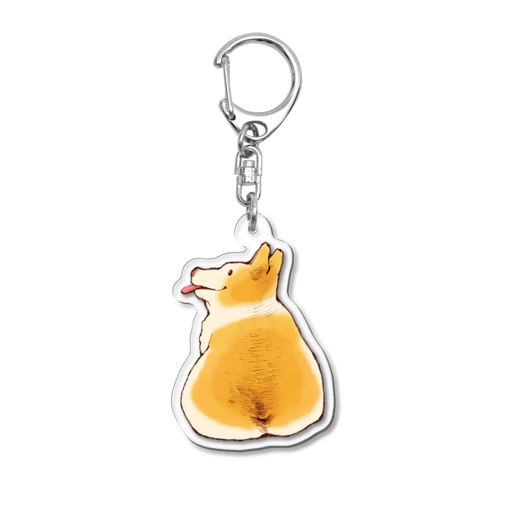 Orange shopの餅犬きな粉 アクリルキーホルダー