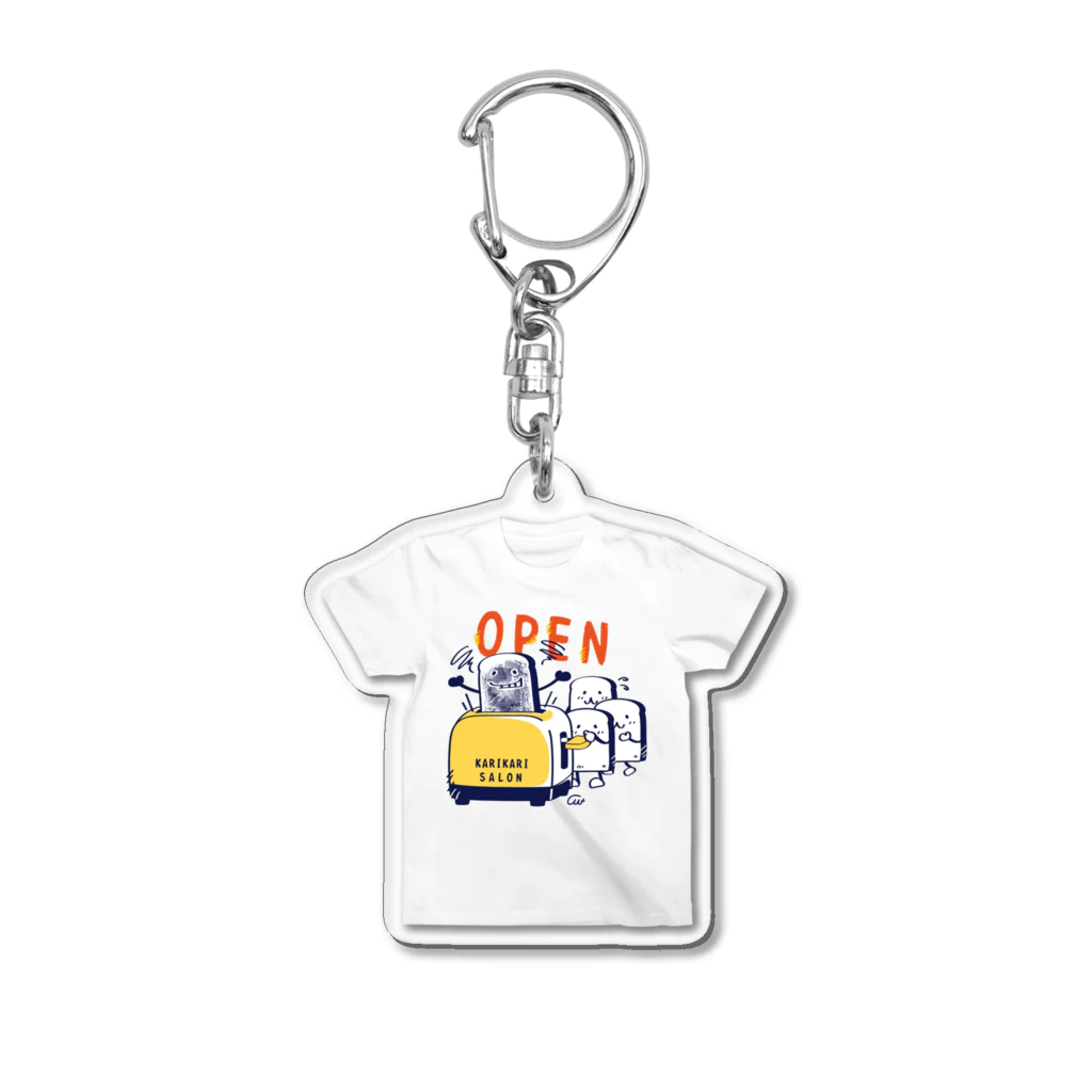 イラスト MONYAAT のカリカリサロンA*Tシャツ型 Acrylic Key Chain