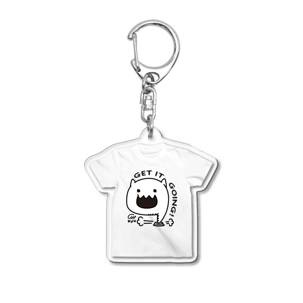 イラスト MONYAAT のやるきボタン*Tシャツ型 Acrylic Key Chain