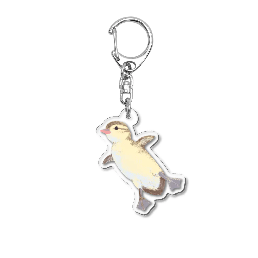 piro piro piccoloのjumping duckling B Acrylic Key Chain