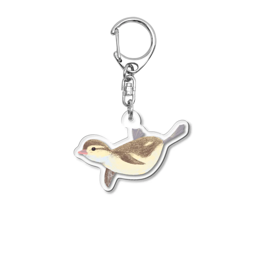 piro piro piccoloのjumping duckling C Acrylic Key Chain