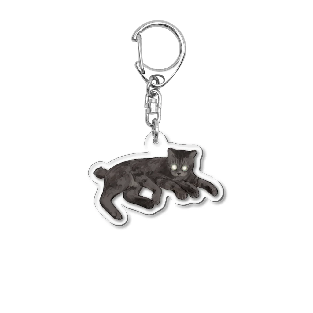 烏帽子 眇眼のおばけねこたきゃく Acrylic Key Chain