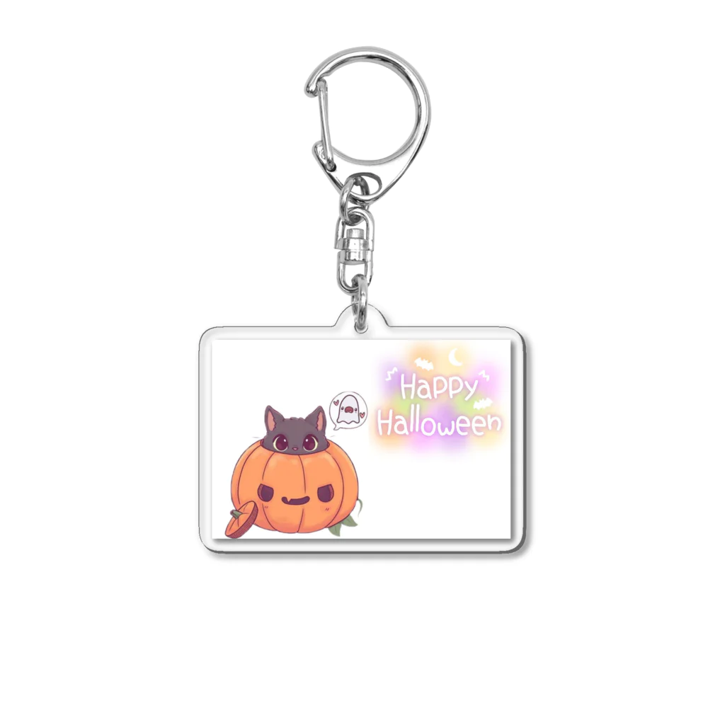 ゆるふわ館長 遥和- はるか -/天泣 白雨の天泣白雨とハッピーハロウィン Acrylic Key Chain