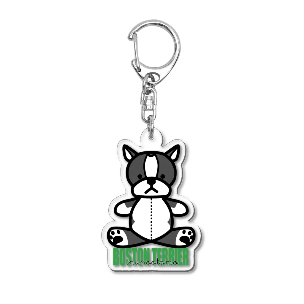 inunootomoのStuffed Bostonterrier. Acrylic Key Chain