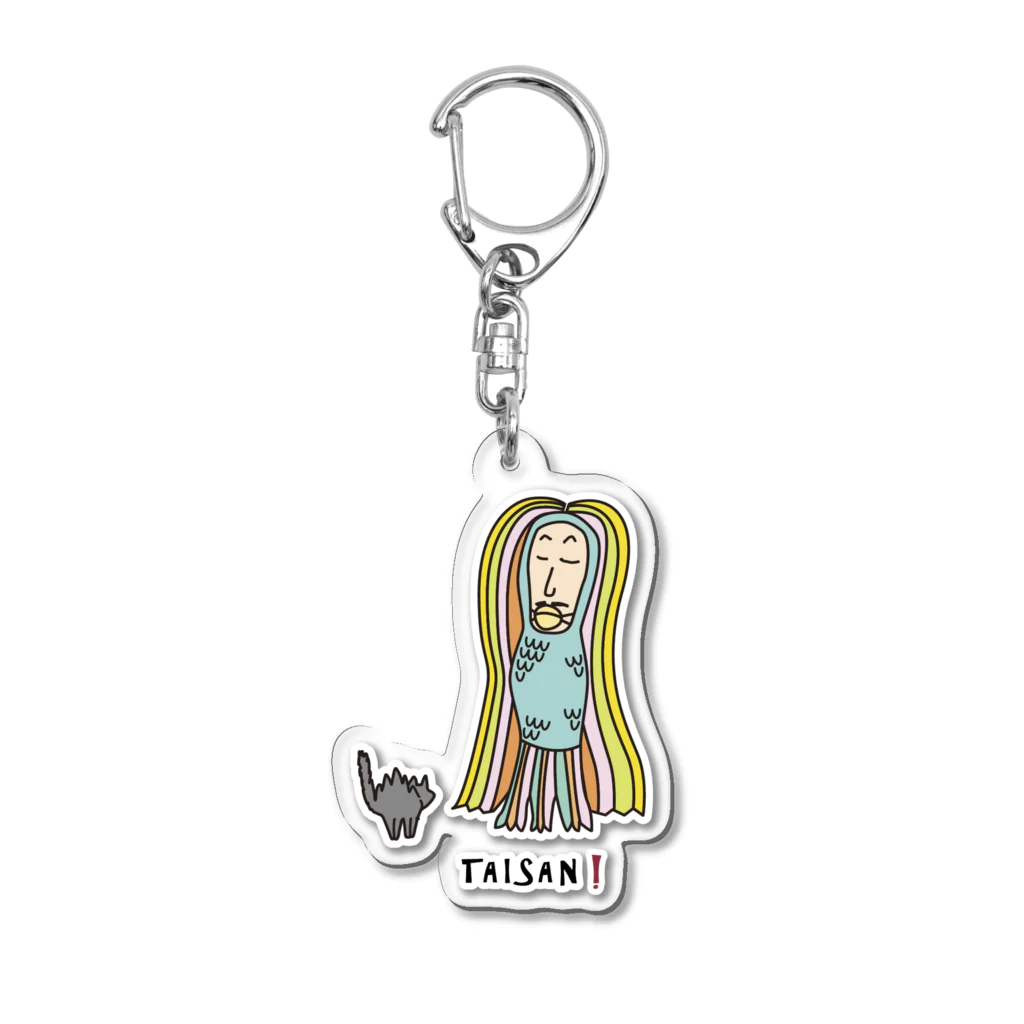 ビールとアート TM-3 Designの ワイン貴族（アマビエ） Acrylic Key Chain