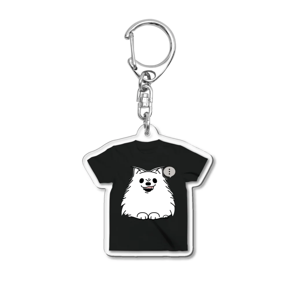 イラスト MONYAAT のポメラニアンっ！*しかも怒っ！*ak*Ｔシャツ型 Acrylic Key Chain