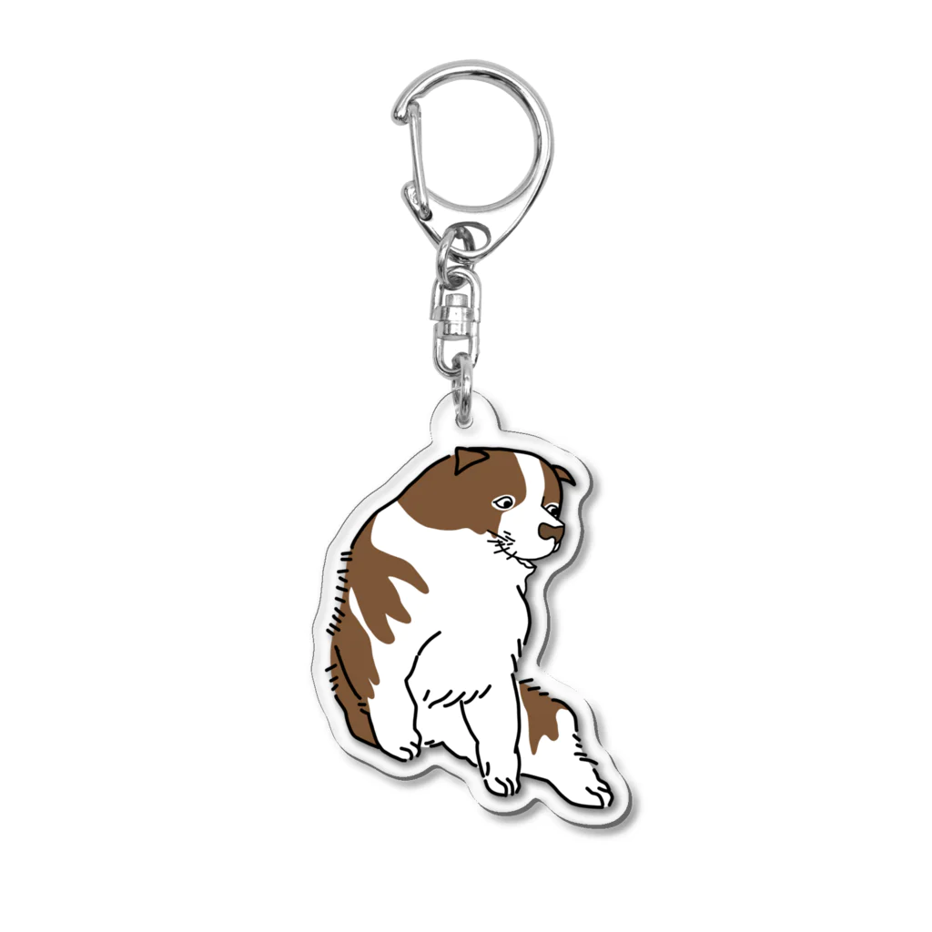 nanamaru worksの蘆雪犬B Acrylic Key Chain