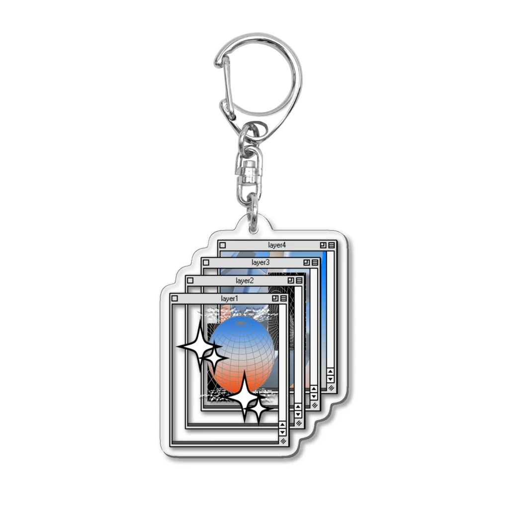 ODD_DOGのlayer4 Acrylic Key Chain