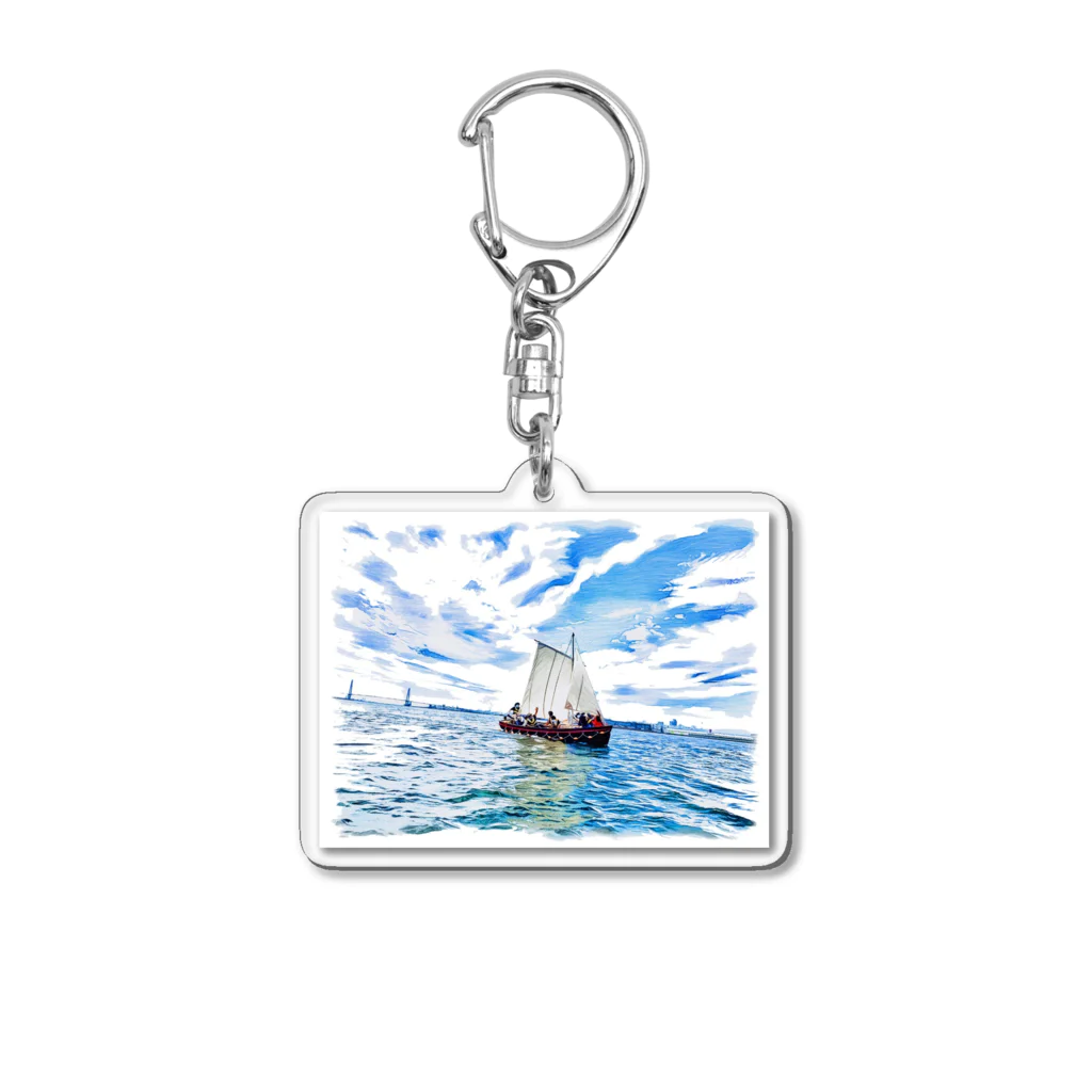 Spirit of Sailors 冒険ギアのSpirit of Sailors　造船用アイテム（夏のセイリングカッター） Acrylic Key Chain