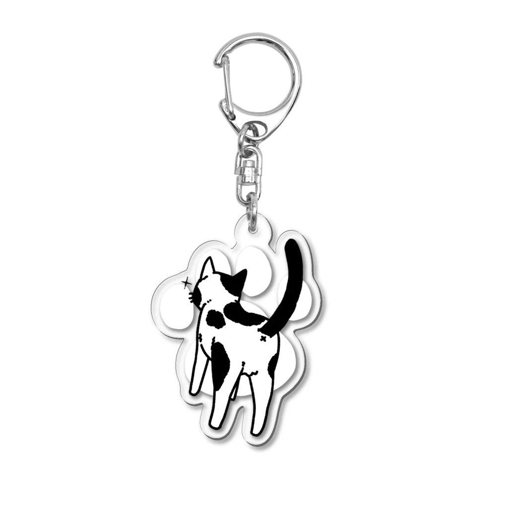 Riotoのねこけつ（ぶち猫） Acrylic Key Chain