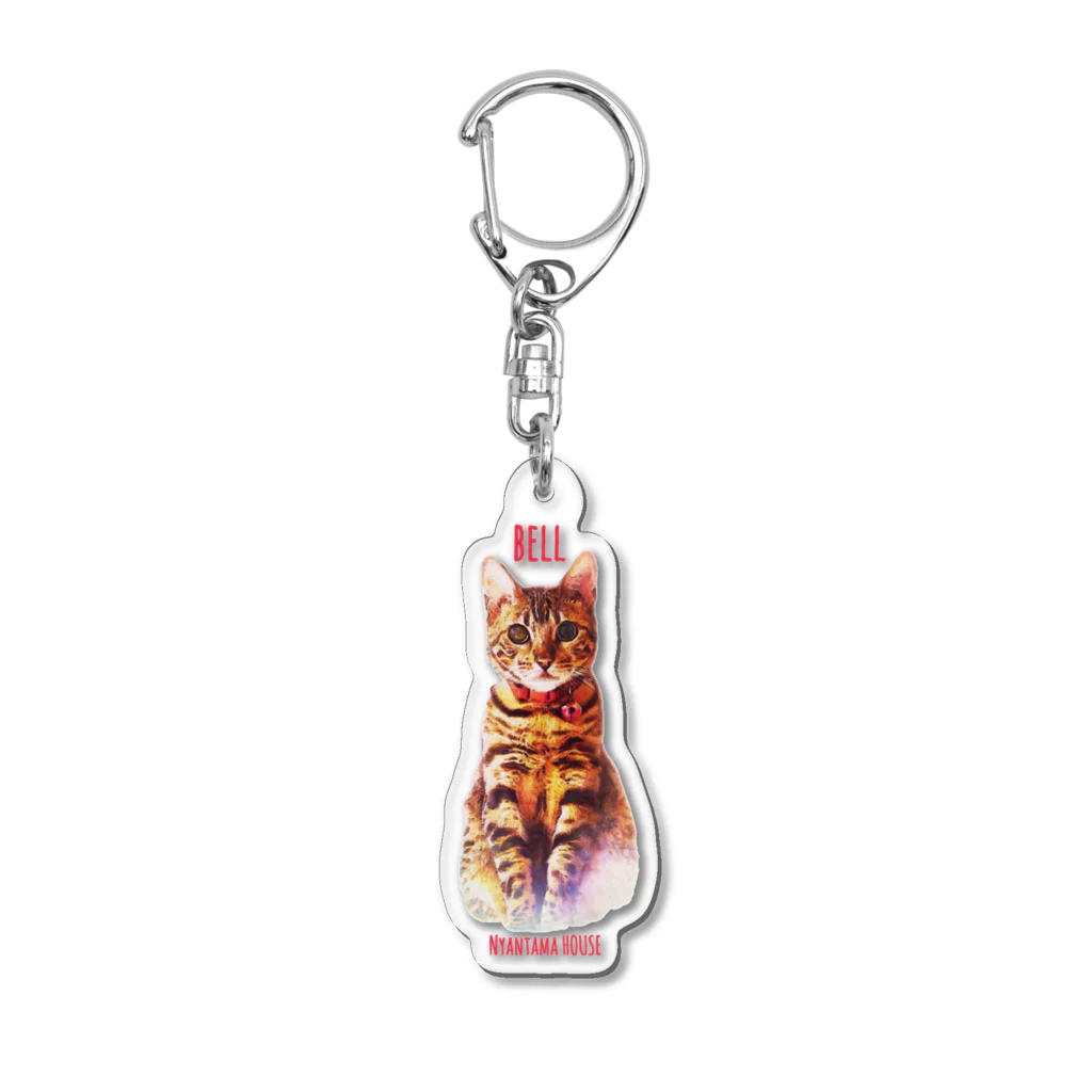 にゃんたまHOUSEのベルシルエット Acrylic Key Chain