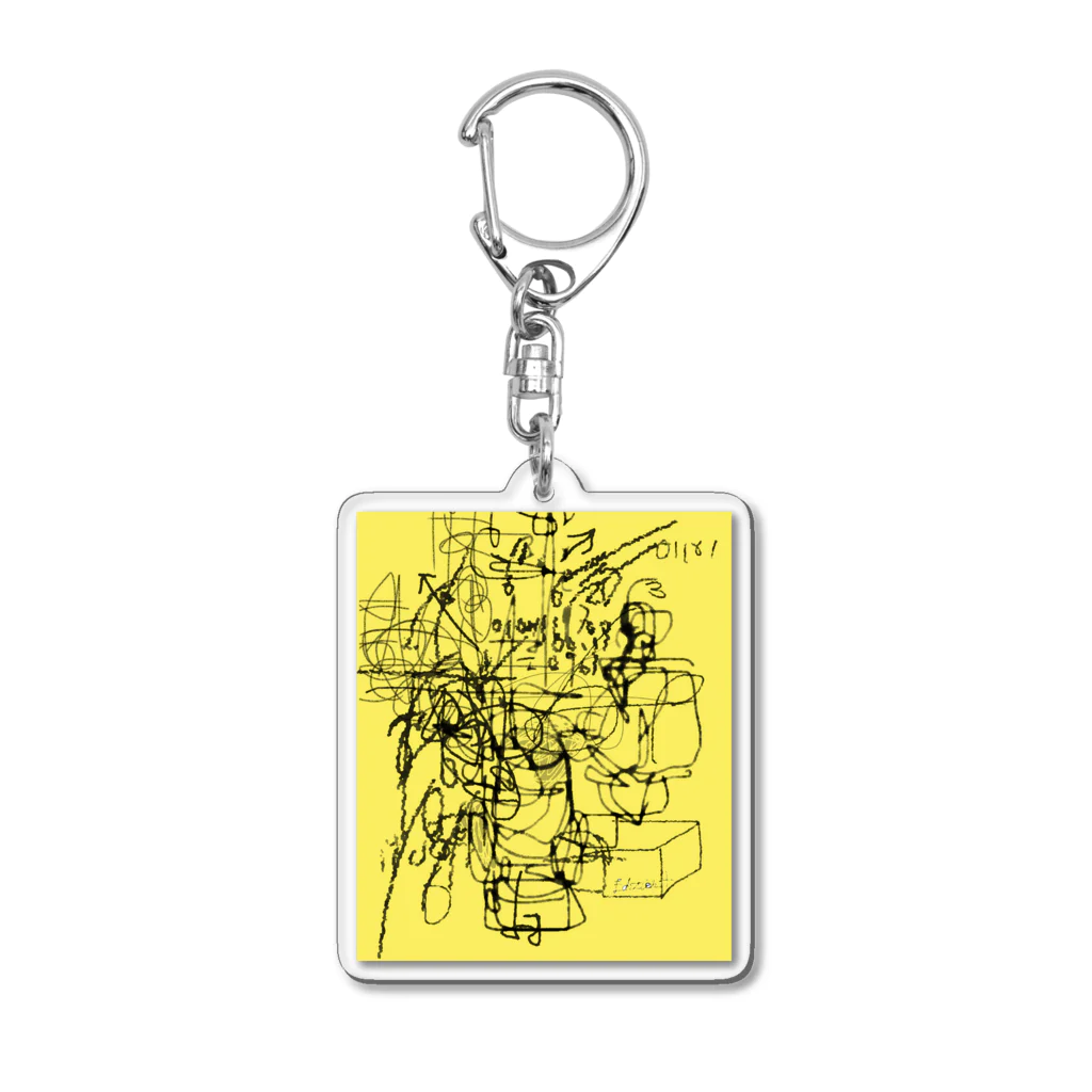 MikaTamo totally hobbyのMathematics Yellow Acrylic Key Chain