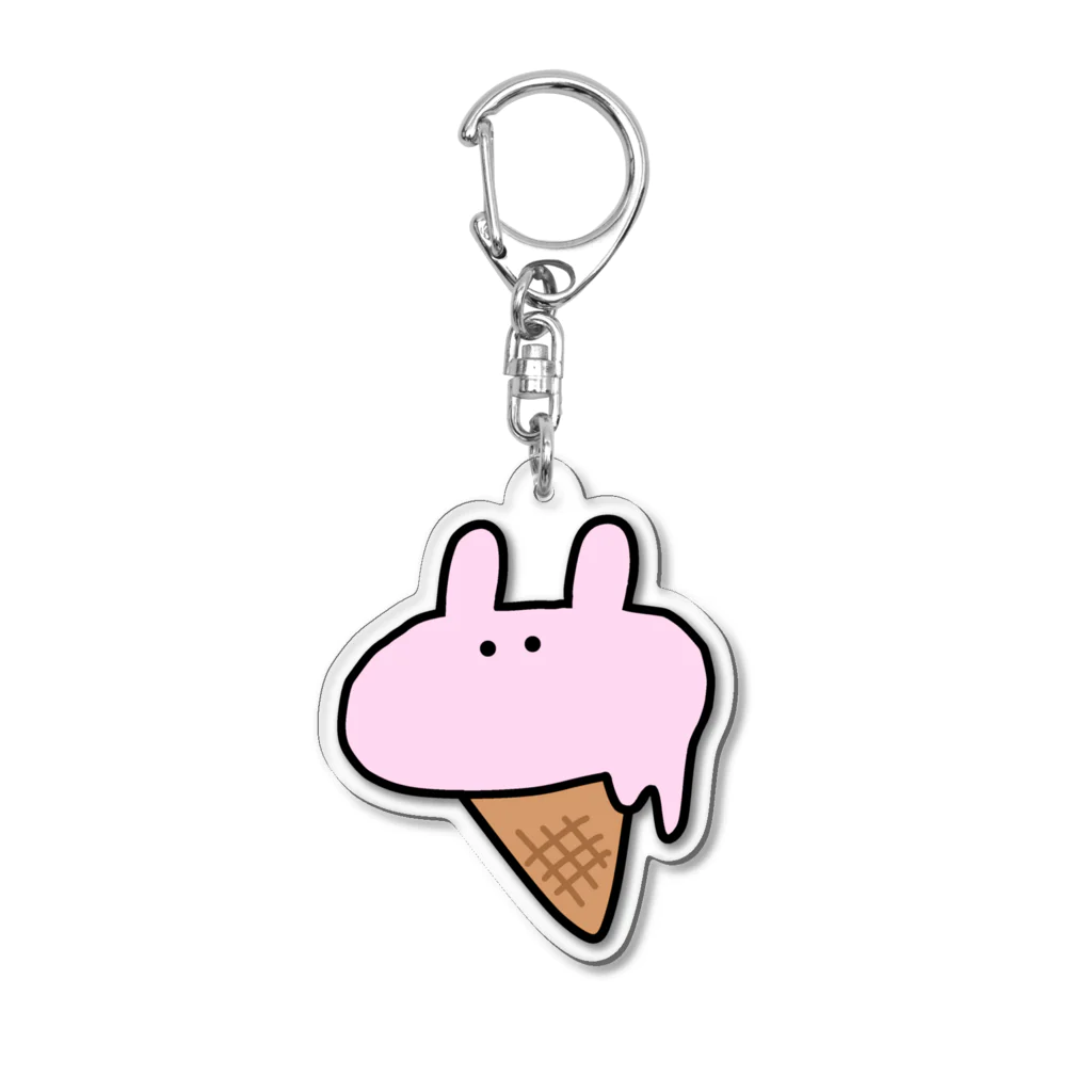 とけるあにまるSUZURI店のうさぎべりー Acrylic Key Chain