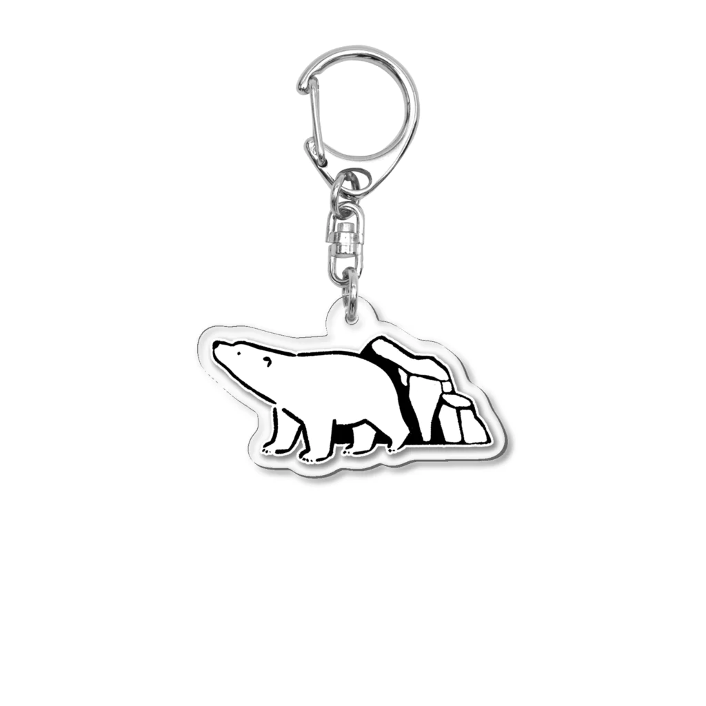 ハルクマ SUZURI STOREのシロクマと氷山 Acrylic Key Chain