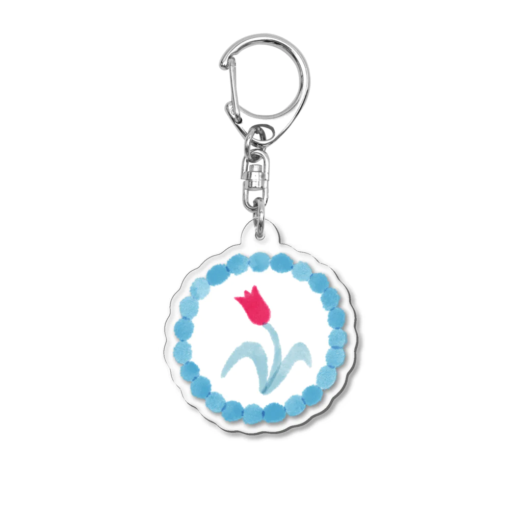 かわべしおん | イラストレーターのつよい花 Acrylic Key Chain