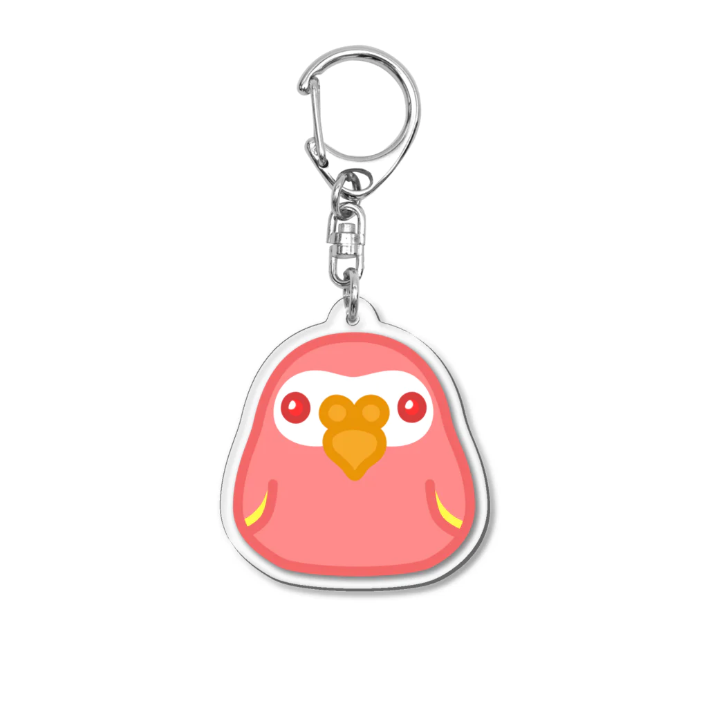 アキクサ文鳥マーケット 〜アキクサインコと文鳥推しの店〜のSDアキクサインコ ルビノー Acrylic Key Chain