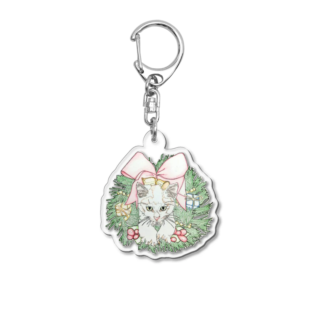 siyouのリースとねこ Acrylic Key Chain