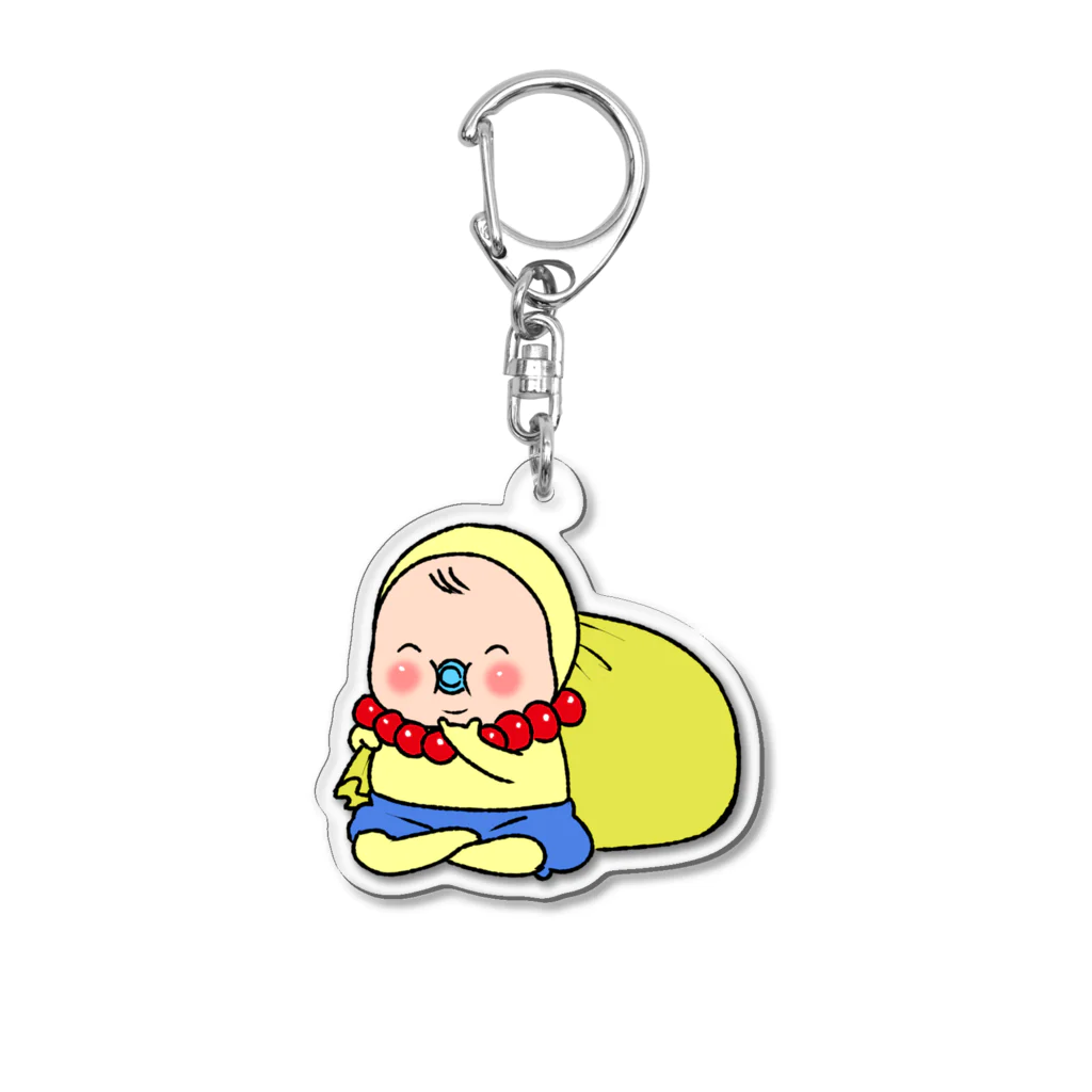 イエローロンパースのめめたん　布袋尊 Acrylic Key Chain