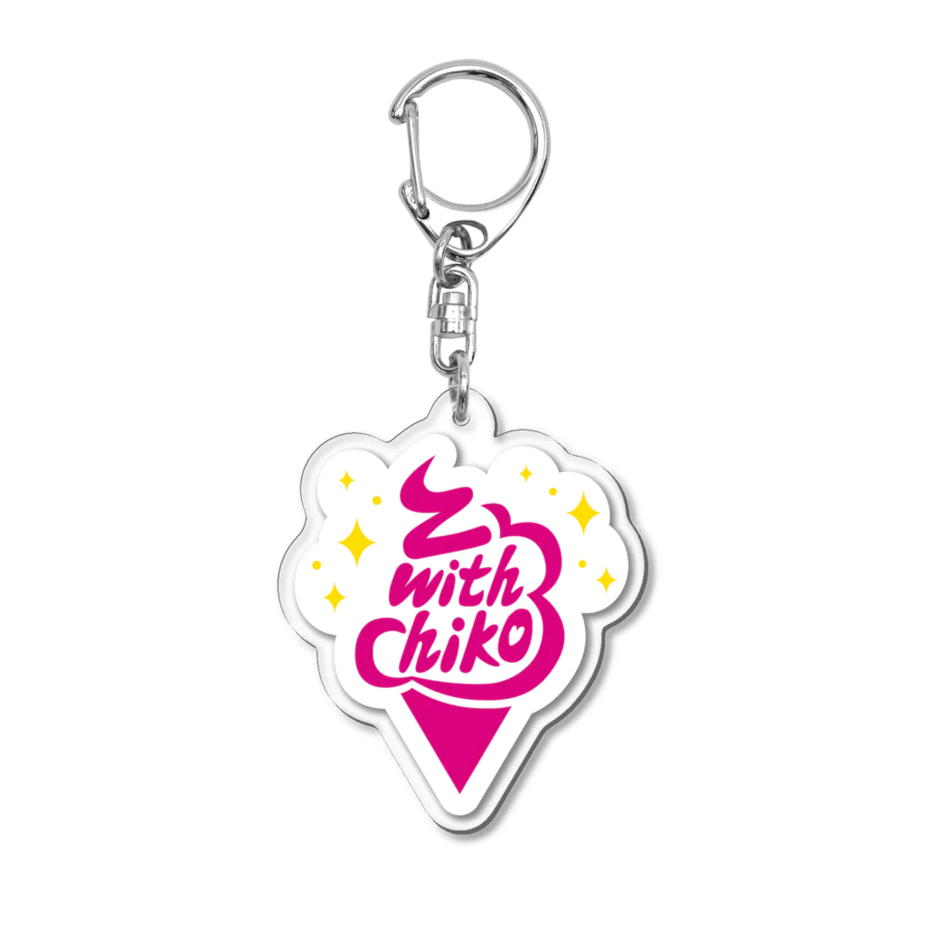 ChikoZumbaグッズのアイスクリーム柄 Acrylic Key Chain