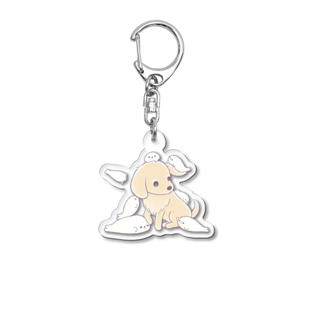 いぬあざらしのあざらしまみれのふくまる Acrylic Key Chain