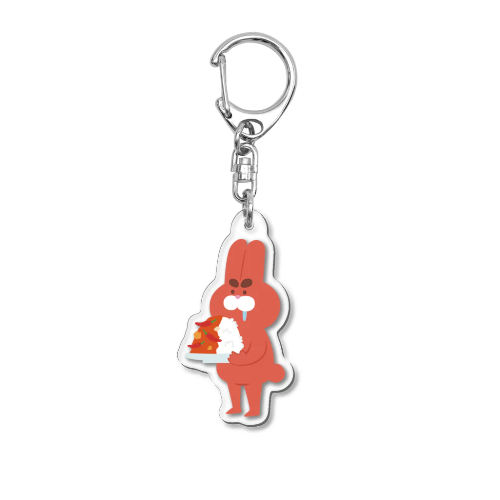 辛口うさぎと甘口ライオンの辛口うさぎのアクリルキーホルダー Acrylic Key Chain