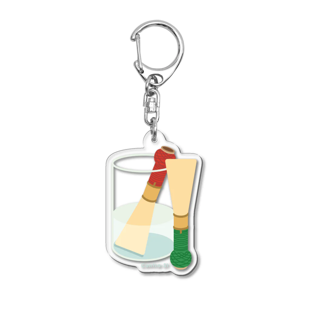 Contra-Storeの水に浸かったファゴットのリード Acrylic Key Chain