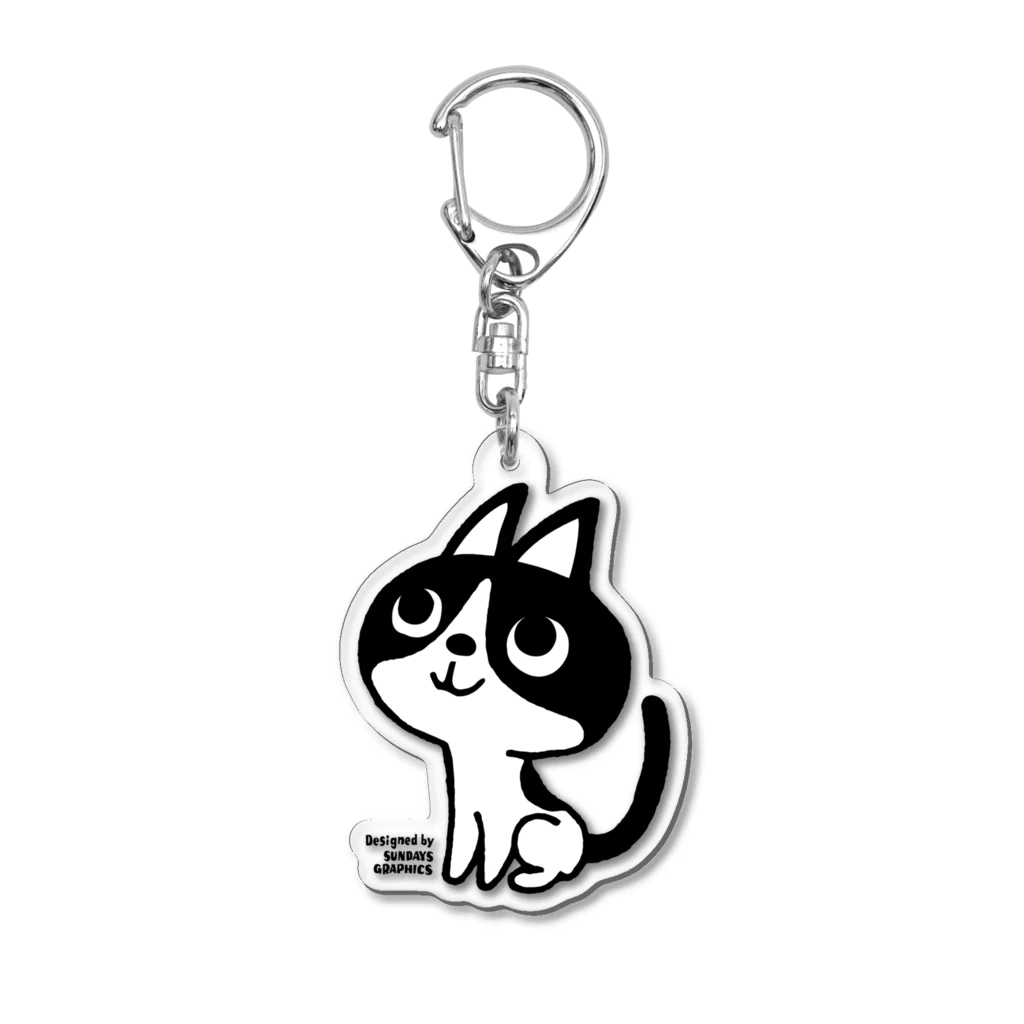 SUNDAYS GRAPHICSのハチワレネコさん  Acrylic Key Chain