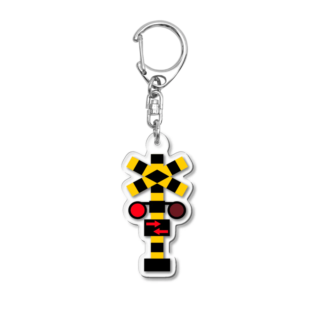 ふみきりグッズSHOPのシンプル踏切キーホルダー Acrylic Key Chain