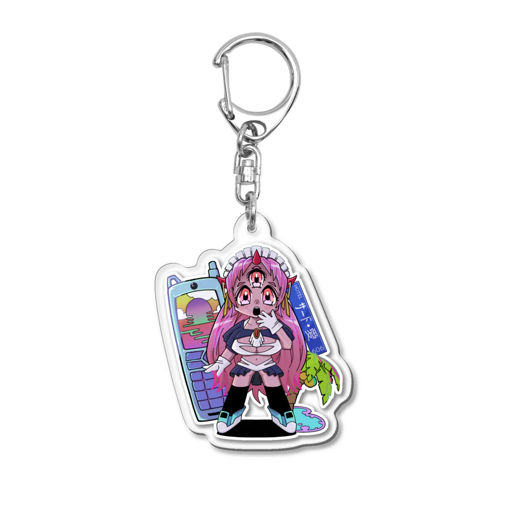 HOTELサード•愛の見つめる三つ目ちゃん Acrylic Key Chain