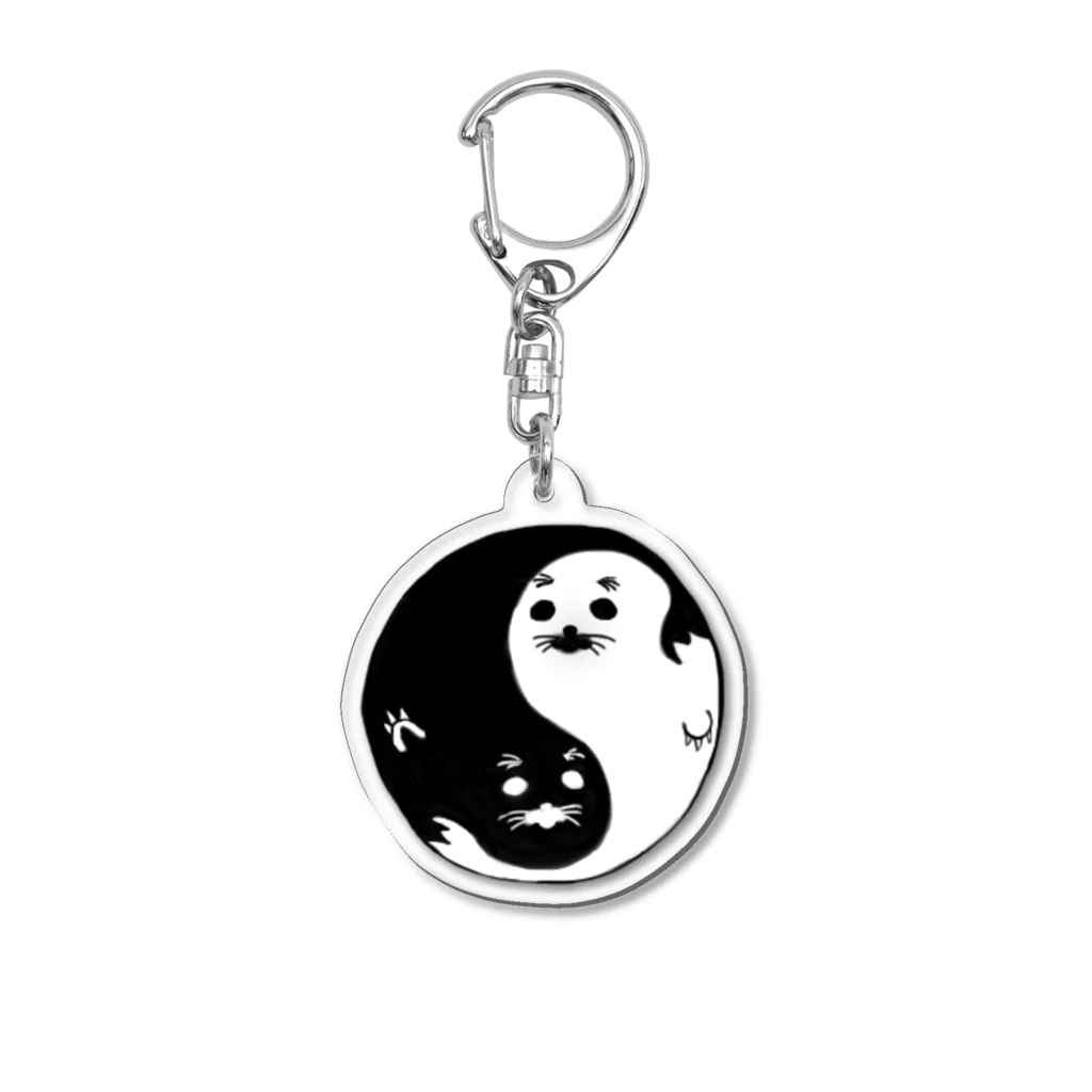 はねはね屋の陰陽あざらし Acrylic Key Chain