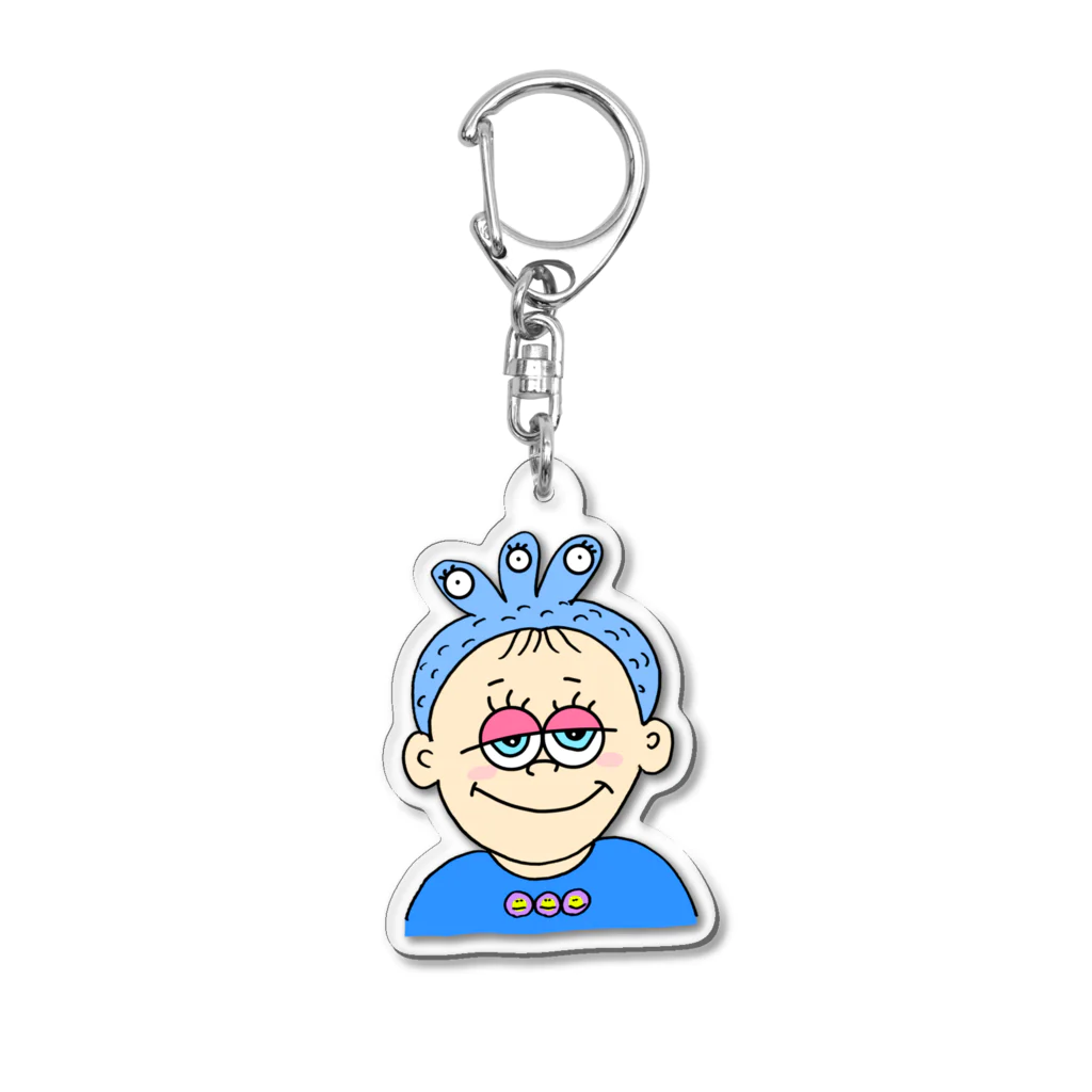 ぱちモンキーの目ん玉３ついや５つ Acrylic Key Chain