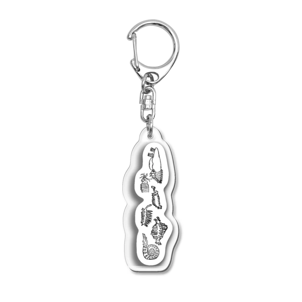 はんこや　ののの並ぶ古代生物 Acrylic Key Chain