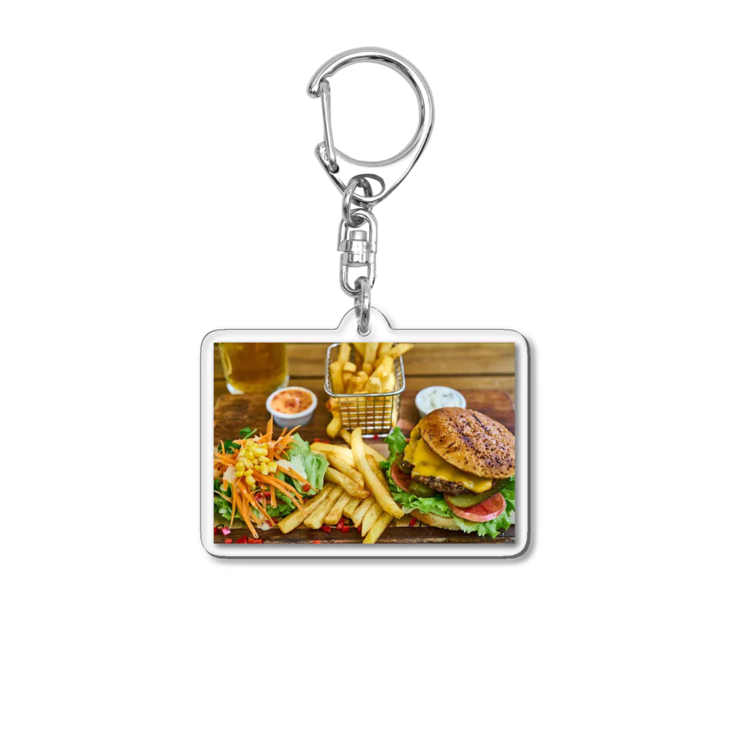 NY　tobiraのハンバーガーセット Acrylic Key Chain