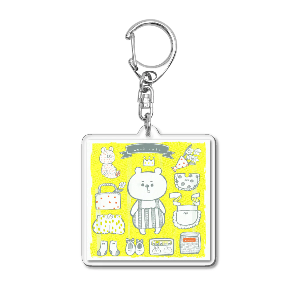 ゆるかわおよよランドのくまちゃ Acrylic Key Chain