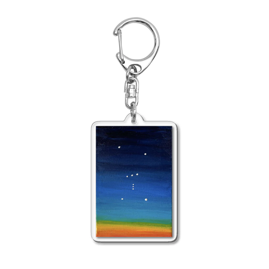 mizuphoto galleryのマジックアワーの空に輝くオリオン座 Acrylic Key Chain